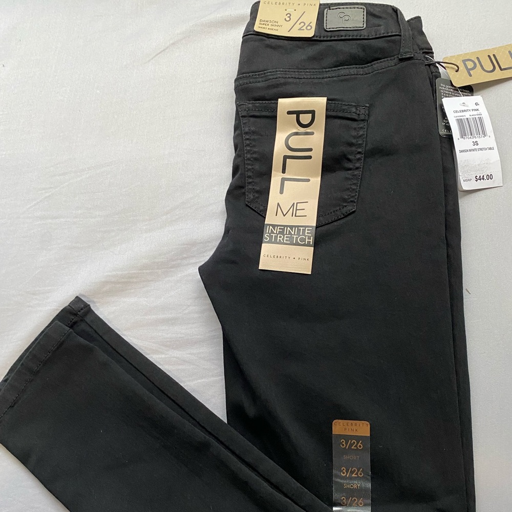 Celebrity Pink Dawson super skinny black jeans 3/26